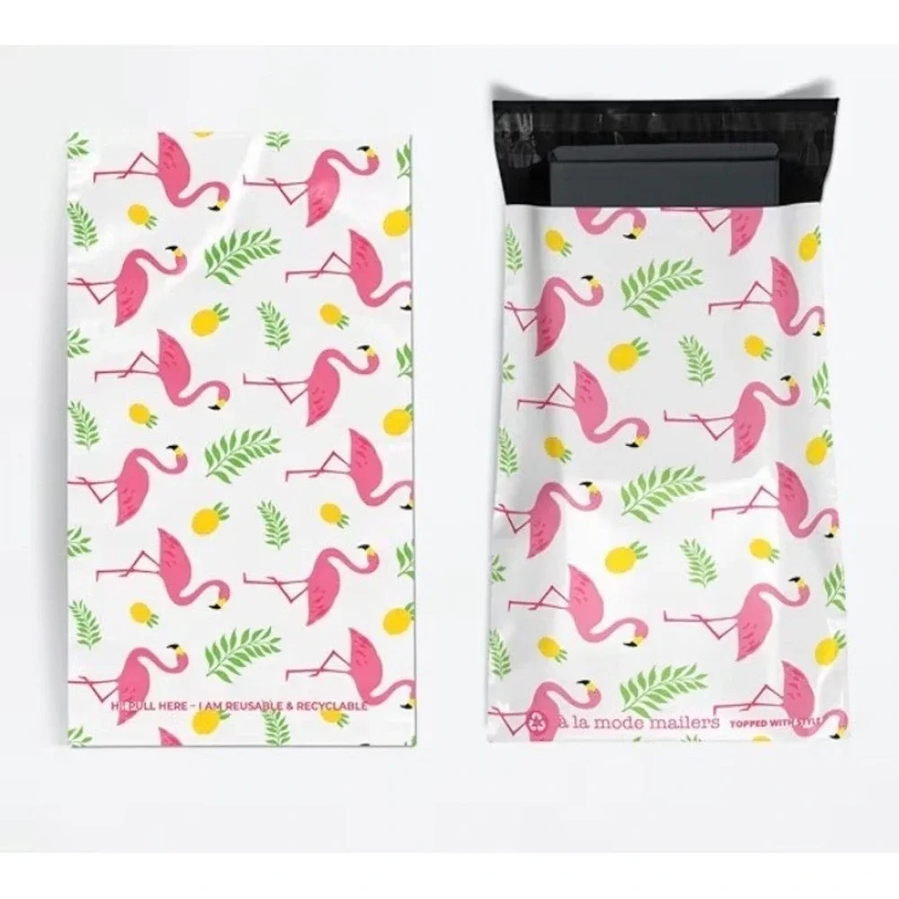 Flamingo Pineapple Mailer Shipping Bags 20 - 10x13 inch‎ Reusable Waterproof